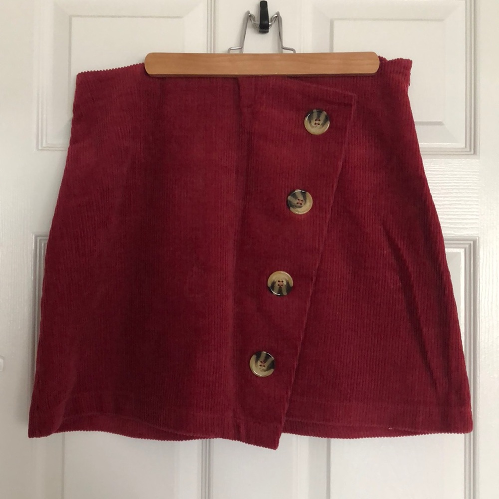 Francesca’s Corduroy Mini Skirt